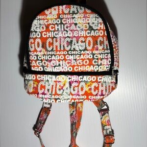Colorful Chicago Print Backpack
